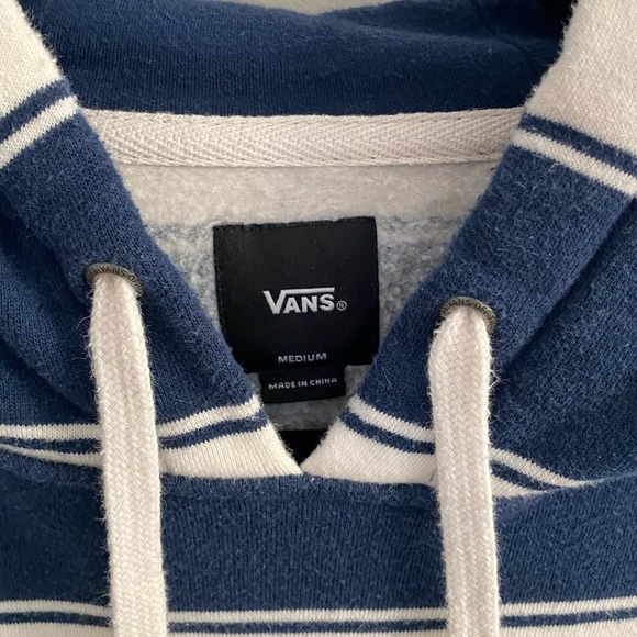 VANS striped blue and white hoodie - Picture 3 of 5